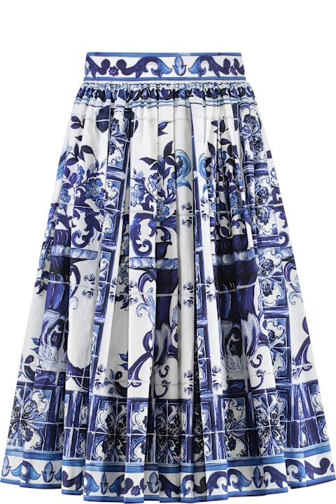 Clothing for Women Dolce & Gabbana Printed Poplin Skirt