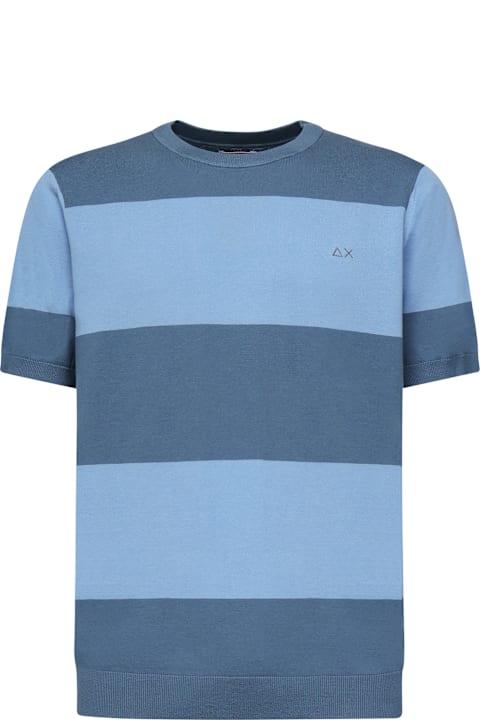 Sun 68 Sweaters for Men Sun 68 Striped T-shirt With Logo