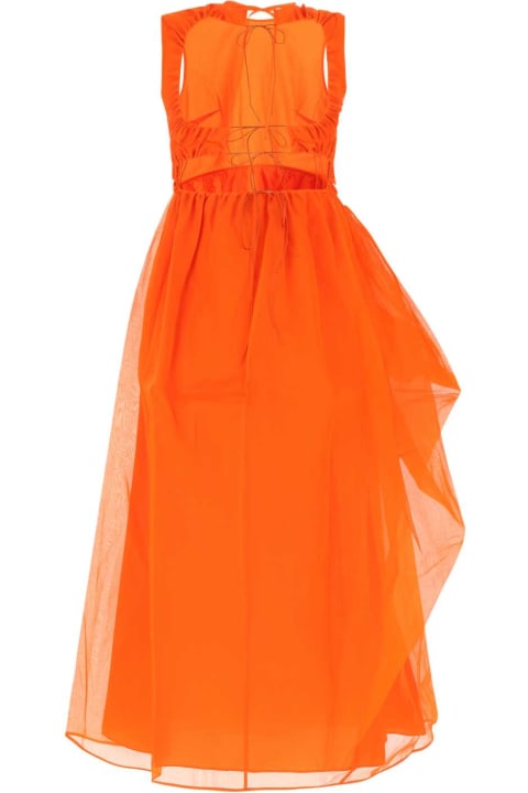 ウィメンズ Cecilie Bahnsenのワンピース＆ドレス Cecilie Bahnsen Orange Cotton Dress