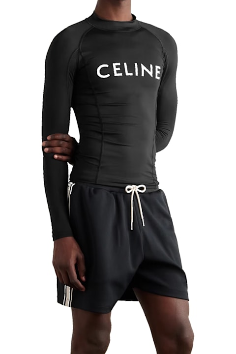 Topwear for Men Celine Surf Logo Stretch-jersey T-shirt