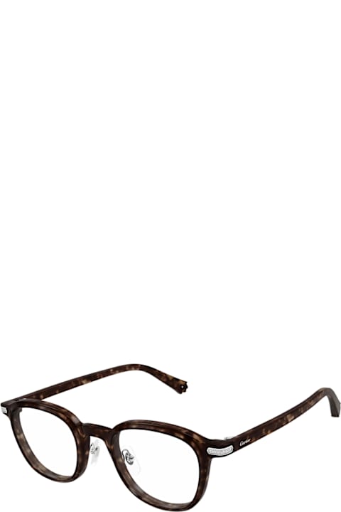 Cartier Eyewear for Kids Cartier Eyewear Cartier Ct0560o Première De Cartier 002 Havana Glasses