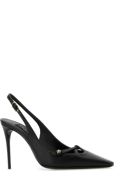 High-Heeled Shoes for Women Dolce & Gabbana Black Leather Pumps