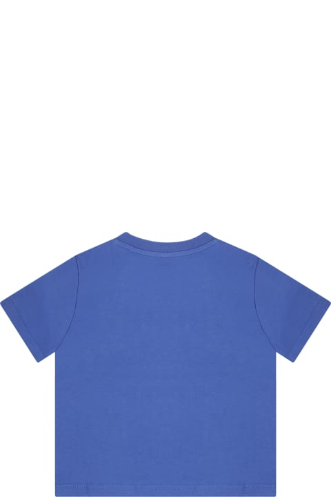 Ralph Lauren T-Shirts & Polo Shirts for Baby Girls Ralph Lauren Blue T-shirt For Baby Boy With Pony