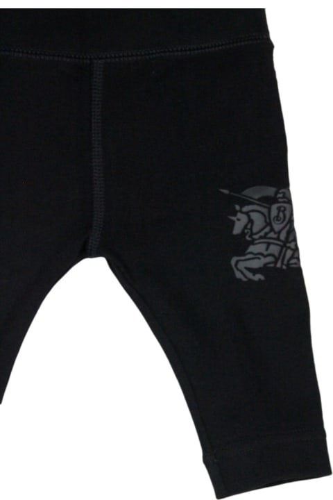 ベビーガールズのセール Burberry Leggings In Stretch Cotton Jersey With Logo Prints On The Front