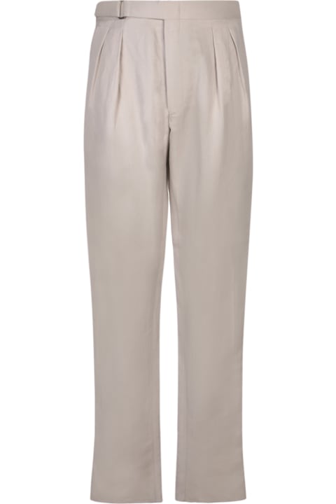 Canali Pants for Men Canali Adjuster Beige Trousers