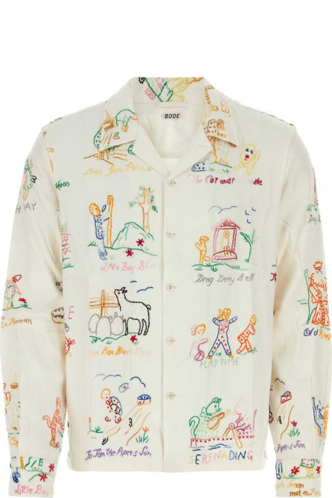 Bode for Men Bode Embroidered Cotton And Viscose Shirt