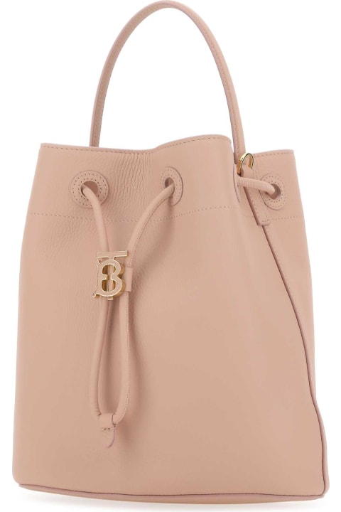 Fashion for Women Burberry Pink Leather Small Tb Bucket Bag