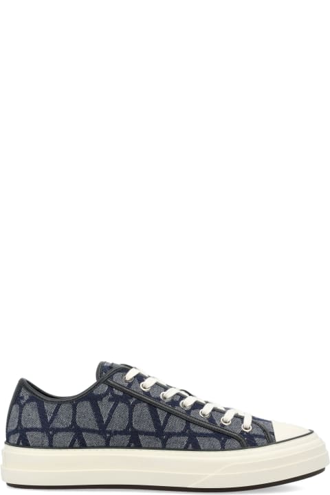 【VALENTINO】TOILE ICONOGRAPHE SNEAKERS Valentino Toile Iconographe Canvas & Leather Sneaker Women's