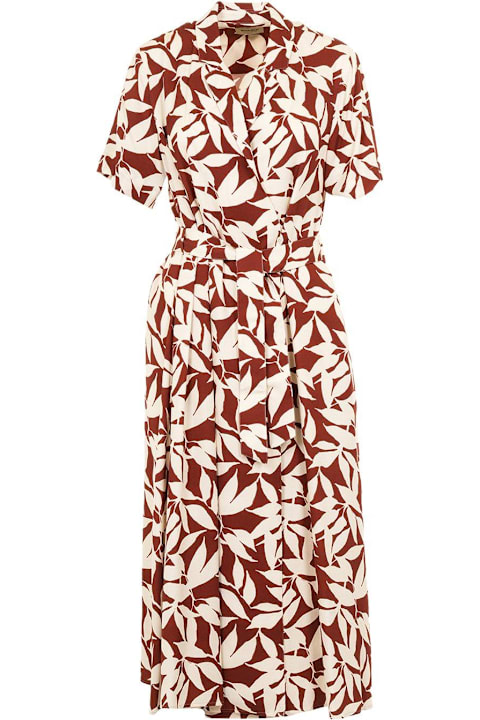 Woolrich Dresses for Women Woolrich Short Sleeved Printed Midi Dress