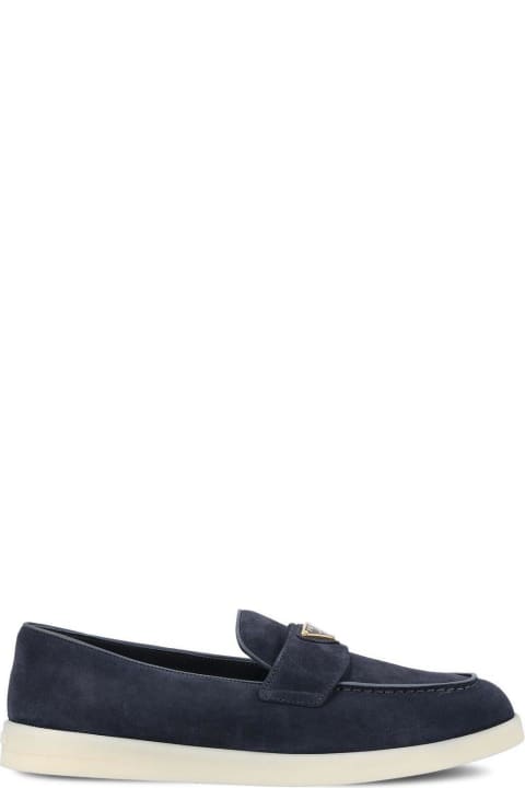 Prada Sale for Women Prada Logo Plaque Slip-on Loafers