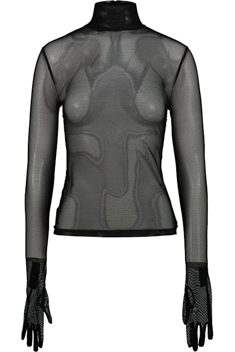 VETEMENTS Topwear for Women VETEMENTS Mesh Styling Top Whit Gloves