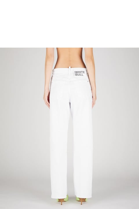 Dsquared2 Pants & Shorts for Women Dsquared2 White Dyed San Diego Jeans