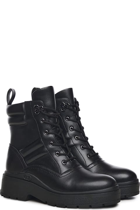 Liu-Jo for Kids Liu-Jo Andrea Leather Combat Boots