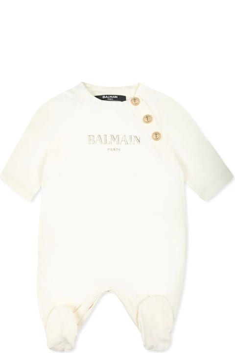 Balmain الملابس لـ رُضع أولاد Balmain Set Tutina Con Logo