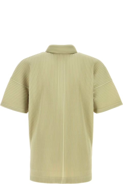 Homme Plissé Issey Miyake for Men Homme Plissé Issey Miyake Pistachio Green Polyester Polo Shirt