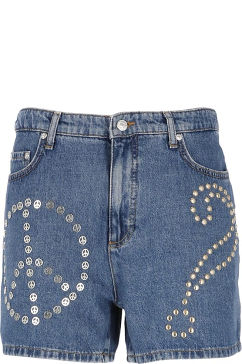 M05CH1N0 Jeans Pants & Shorts for Women M05CH1N0 Jeans Shorts With Stud