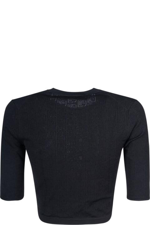 Paco Rabanne for Women Paco Rabanne Patterned Knit Cropped Top