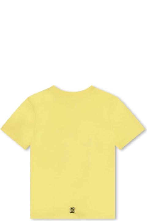 Fashion for Boys Givenchy Yellow Crewneck T-shirt With 4g Print In Cotton Boy