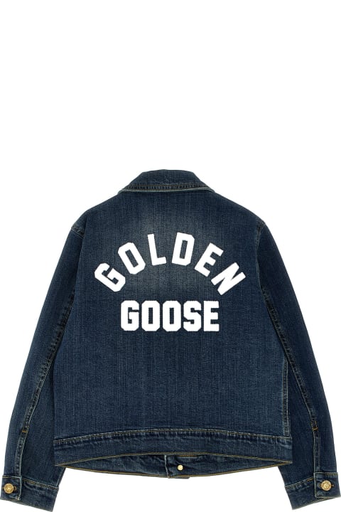 Fashion for Girls Golden Goose Logo Embroidery Denim Jacket