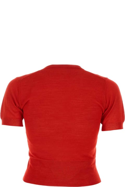 Vivienne Westwood Topwear for Women Vivienne Westwood Red Wool Blend T-shirt