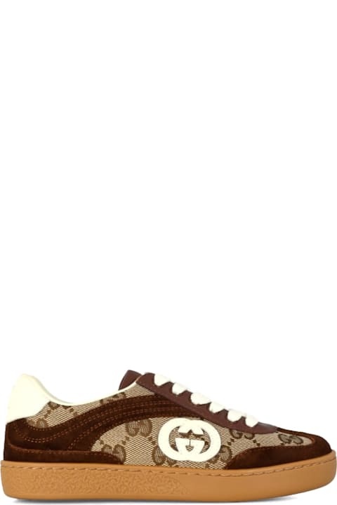 Homeware Gucci Brown G74 Sneakers For Kids With Gg