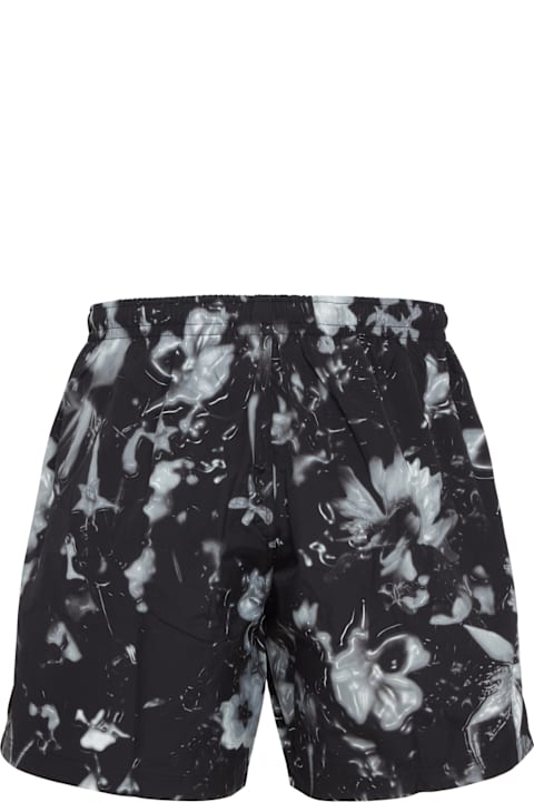 Fashion for Men Alexander McQueen Wax Flower Logo Printed Swim Shorts