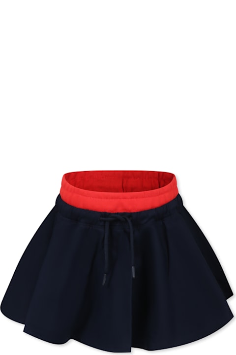 Homeware MSGM Blue Skirt For Girl With Logo
