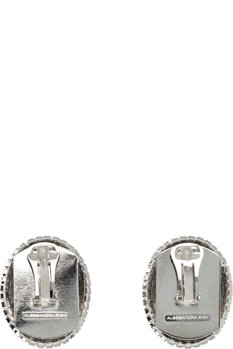 Earrings for Women Alessandra Rich Oval With Pearl Earrings