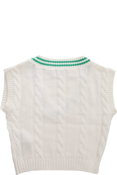 Chiara Ferragni Coats & Jackets for Women Chiara Ferragni Logo Embroidered V-neck Knitted Vest