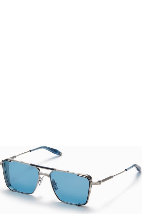 Hera - Silver / Blue Sunglasses