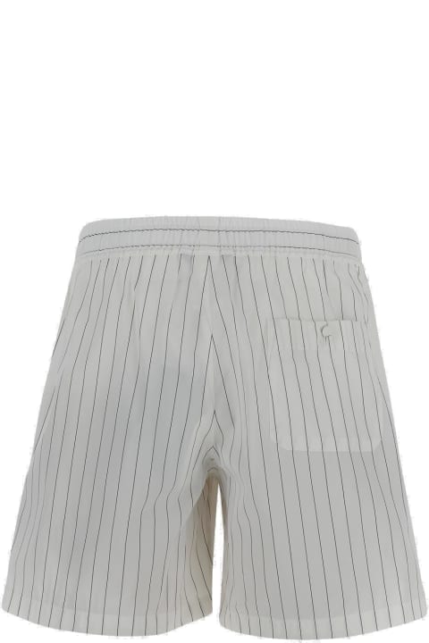 メンズ ボトムス Dolce & Gabbana Striped Elastic Waist Poplin Bermuda Shorts