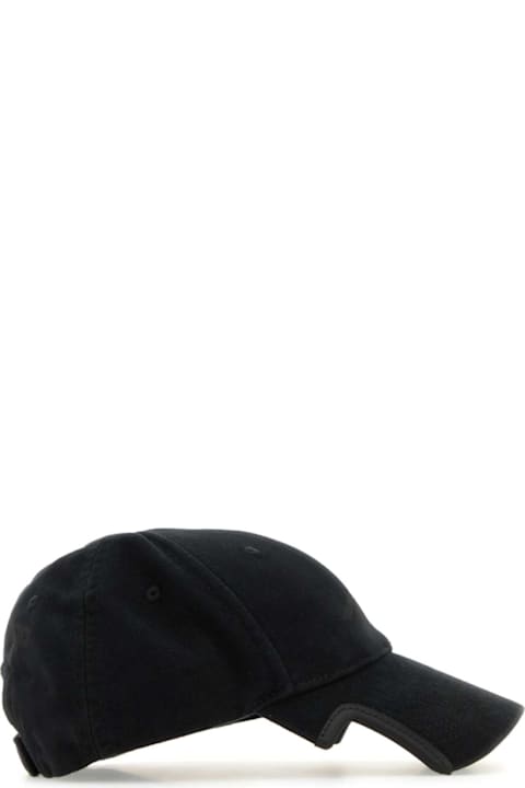 Balenciaga Hats for Women Balenciaga Black Drill 3b Stencil Baseball Cap