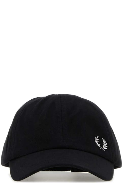 Fred Perry Hats for Women Fred Perry Black Piquet Baseball Cap
