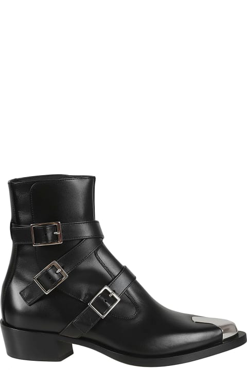 Shoes for Men Alexander McQueen Buckled Strappy Ankle Boots