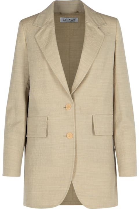 Max Mara Clothing for Women Max Mara 'acacia' Beige Virgin Wool Jacket