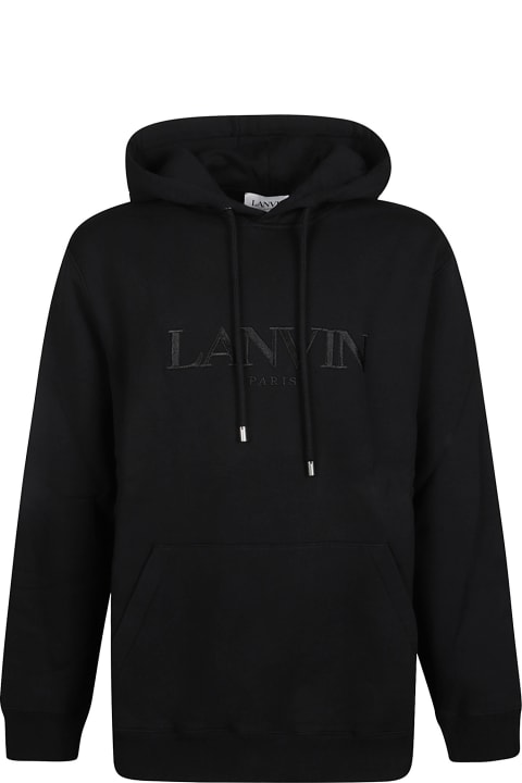 Fleeces & Tracksuits for Men Lanvin Logo Embroidered Hoodie