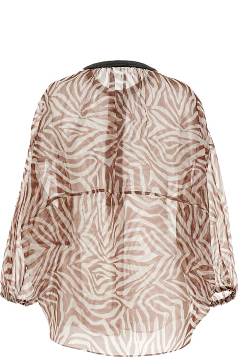 Brunello Cucinelli for Kids Brunello Cucinelli Monile Silk Blouse