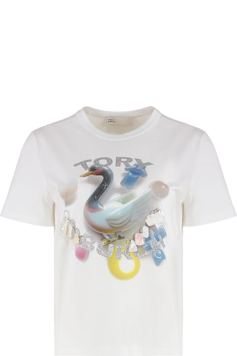 Tory Burch Topwear for Women Tory Burch Cotton Crew-neck T-shirt