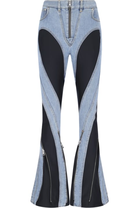 Fashion for Women Mugler 'bi-material' Jeans