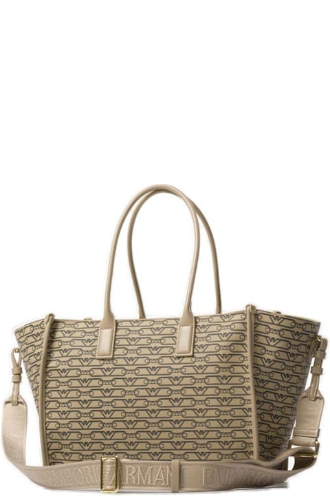 Emporio Armani Totes for Women Emporio Armani Logo-jacquard Top Handle Bag
