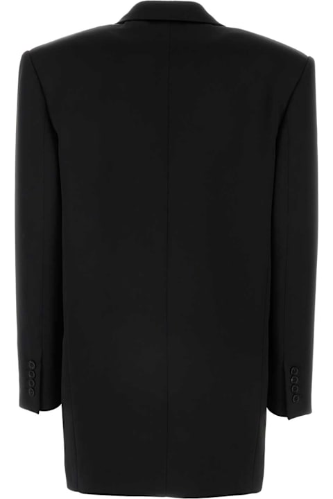 Saint Laurent الملابس لـ السيدات Saint Laurent Black Satin Blazer