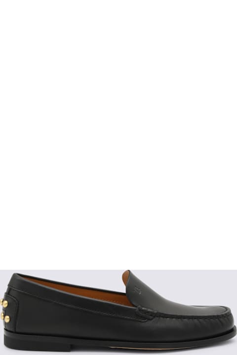 Tod's Black Leather Loafers