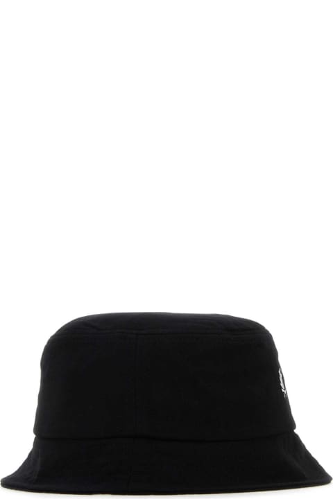 Fashion for Men Fred Perry Black Piquet Bucket Hat