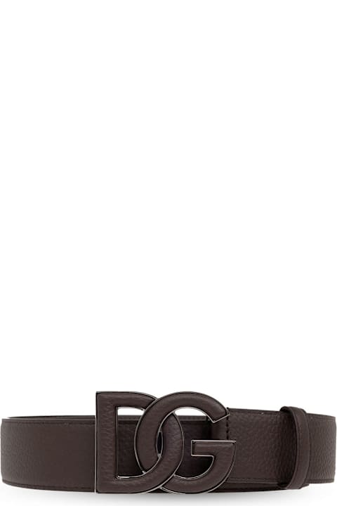 Gifts For Him for Men Dolce & Gabbana Logo Plaque Buckle Belt