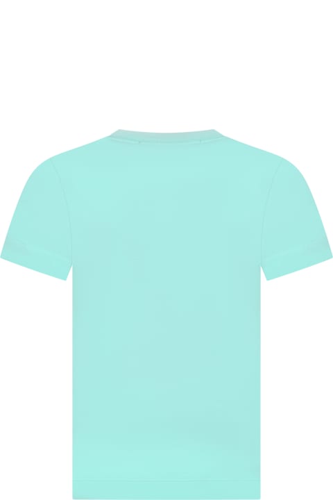 Stone Island Junior T-Shirts & Polo Shirts for Boys Stone Island Junior Green T-shirt For Boy With Logo