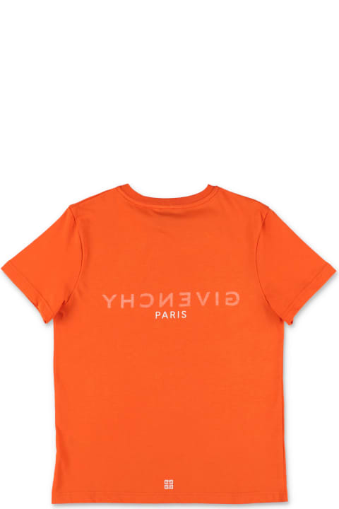 Givenchy for Kids Givenchy Givenchy T-shirt Arancione In Jersey Di Cotone Bambino