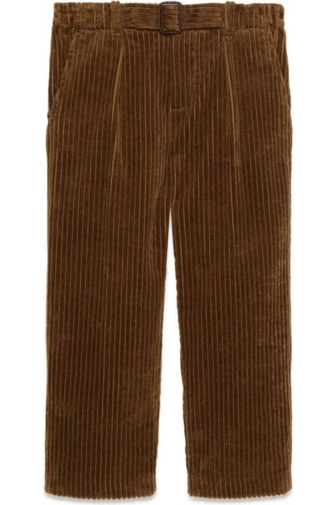 Gucci for Kids Gucci Brown Corduroy Velvet Trousers