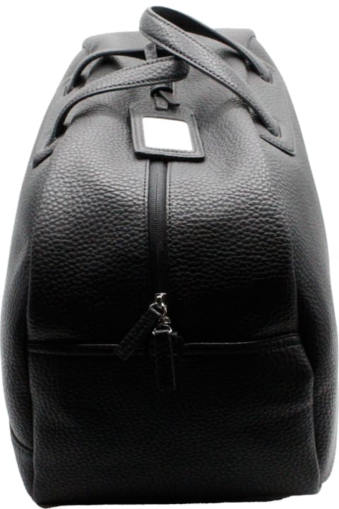 Luggage for Men Armani Collezioni Travel Bag In Soft Textured Ecological Leather With Zip Closure And Shoulder Strap Supplied, Internal And External Pockets Misure:50x23x28 Cm