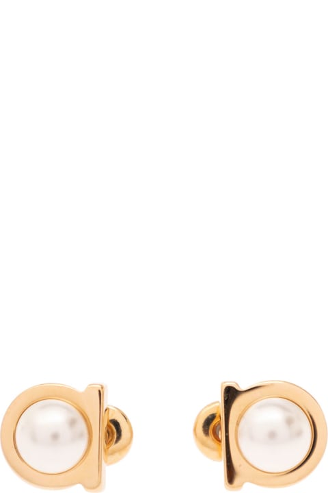 Ferragamo for Women Ferragamo Gold-colored Earrings With Gancini Detail In Brass Woman