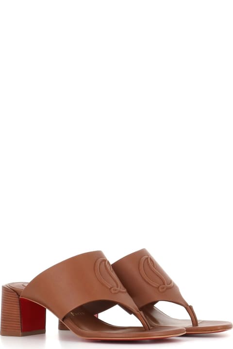 Sandals for Women Christian Louboutin Flip-flop Cl Tongamule 55mm